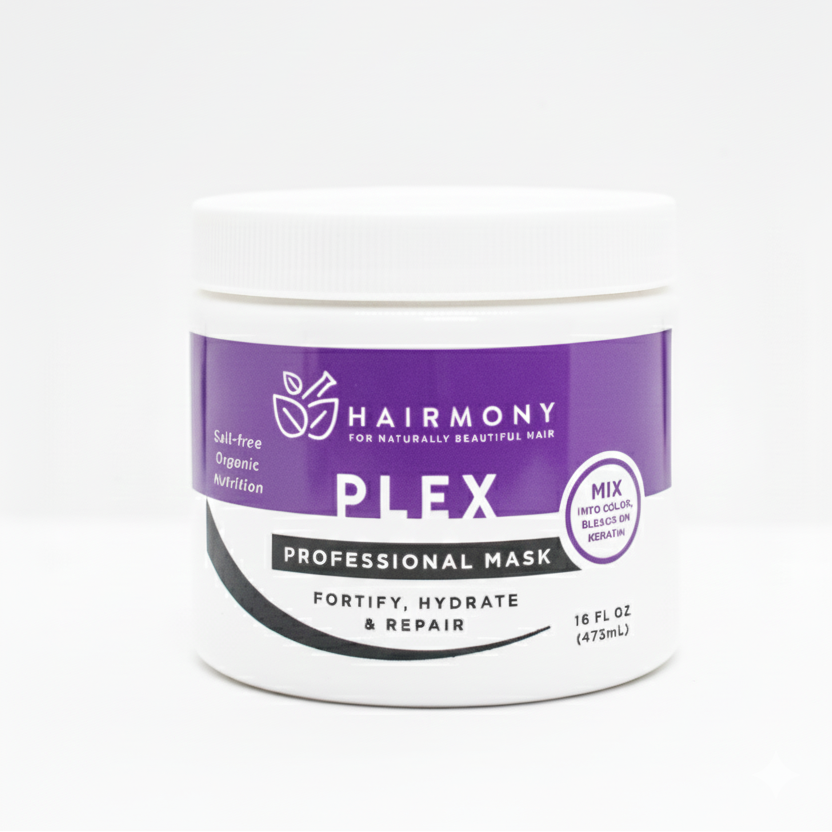 Jar of Hairmony Plex Professional Mask on a white background