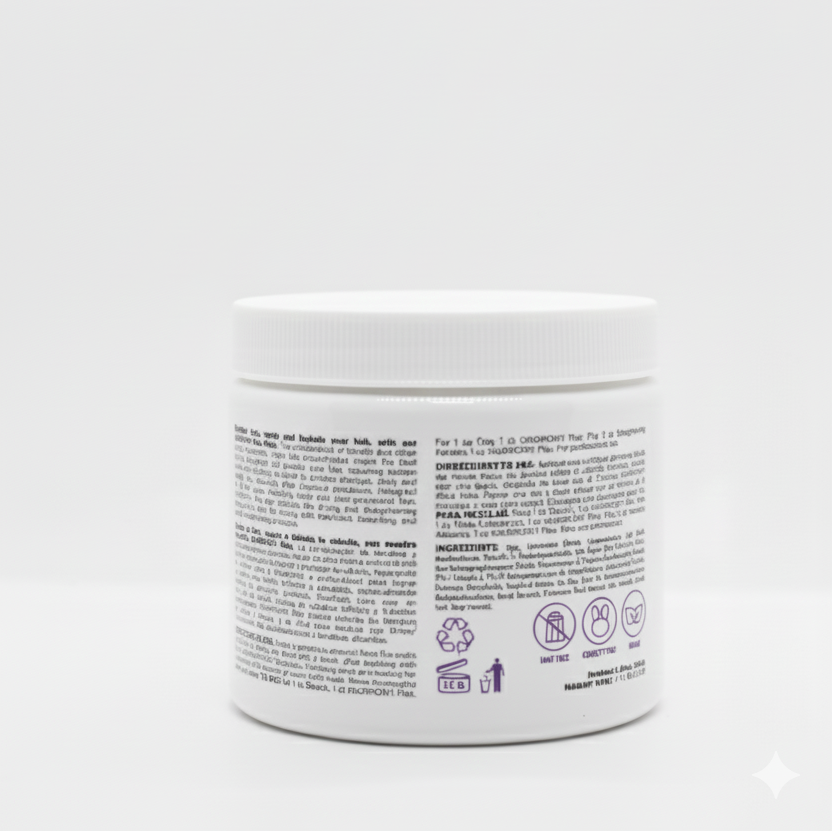 Jar with label on a white background